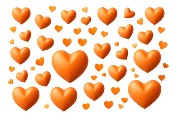 orange hearts
