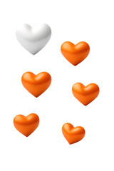 orange hearts