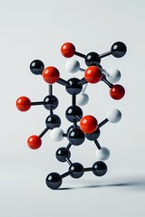 3D model of a molecule isolated on a white plain background.