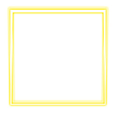 yellow square frame and light neon