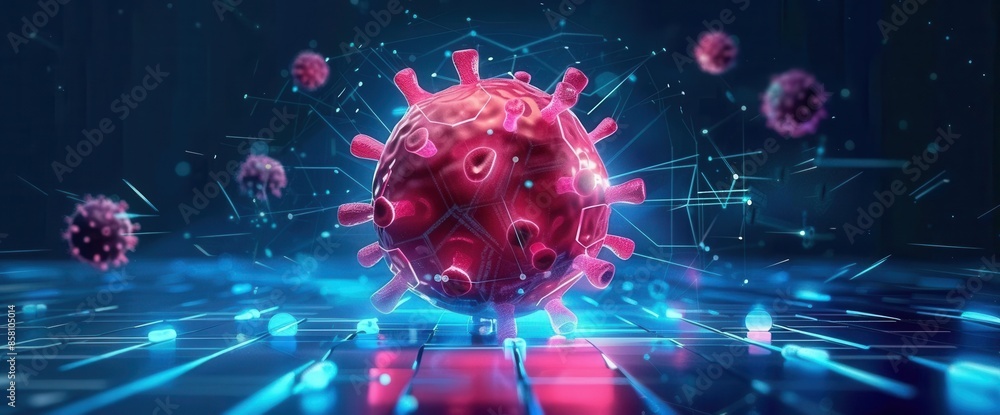 Aufkleber cyber security. antivirus software protects computers from malware and cyber threats concept
