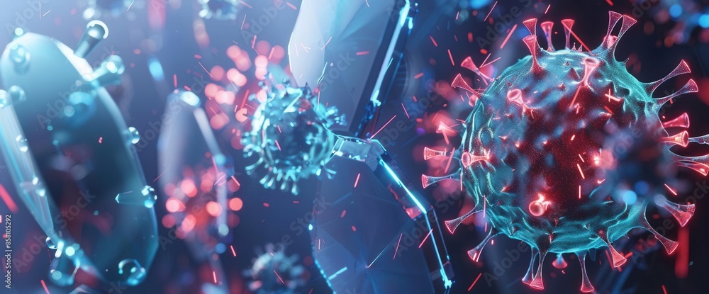 Poster cybersecurity protection. antivirus software protects computers from malware.