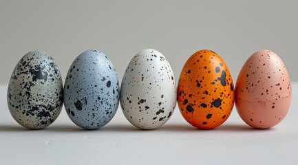 Easter Day has cute eggs and bunnies, flowers, patterns, and a white background.