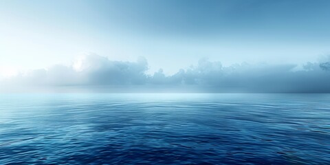 Fototapeta premium A gradient background transitioning from deep ocean blue to soft sky blue, evoking a tranquil and serene atmosphere