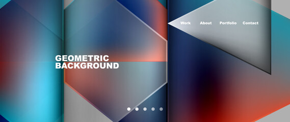 Fototapeta premium Gradient triangle geometric minimal wallpaper
