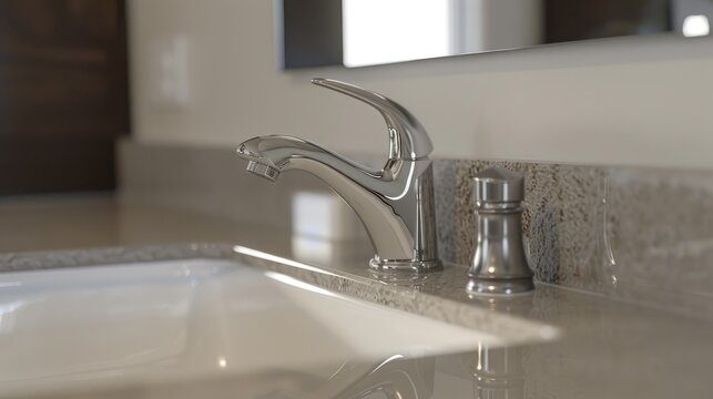 Aerator placement below sink faucet