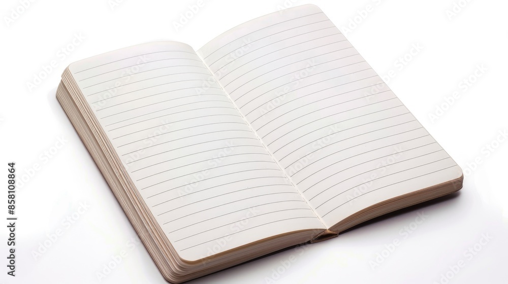 Poster notebook paper on a white background