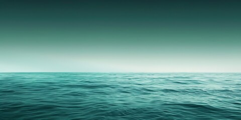 Fototapeta premium A gradient background blending from deep teal to soft seafoam green, ideal for a tranquil and calming look