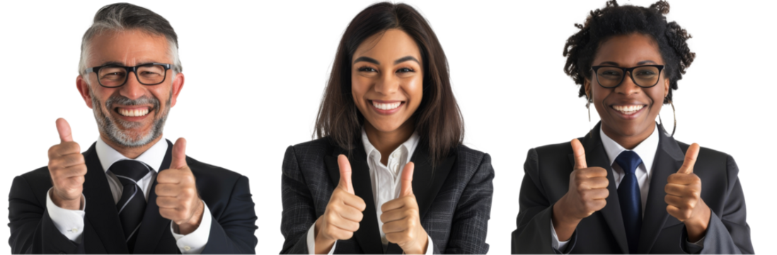 Diverse Team of Happy Business Professionals Celebrating Success Together on White Background - Powered by Adobe