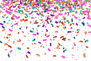 Colorful bright confetti isolated on a white background Festive vector illustration