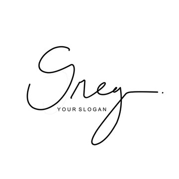 Greg name signature logo vector design