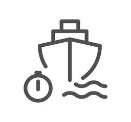 Ship management related icon outline and linear vector.
