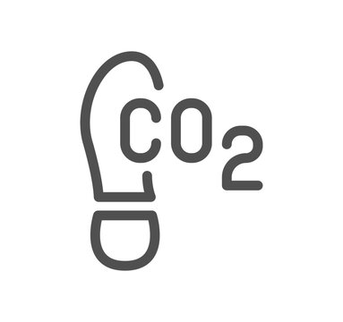 CO2 related icon outline and linear vector.

