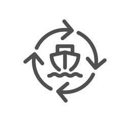 Ship management related icon outline and linear vector.

