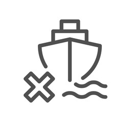 Ship management related icon outline and linear vector.
