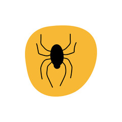 Black spider icon vector image