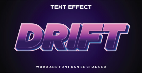 Drift editable text effect