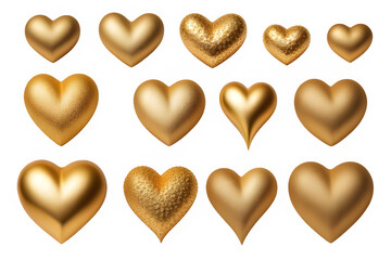 Fototapeta premium golden hearts