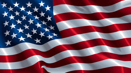 Fototapeta premium American flag waving with space for your message.