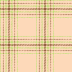 Plaid seamless pattern. Check fabric texture. Vector textile print.