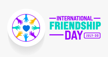 International Day of Friendship or International Friendship day background template. Holiday concept. Use to background, banner, placard, card, and poster design template.
