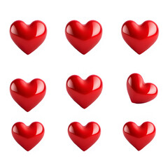 red hearts