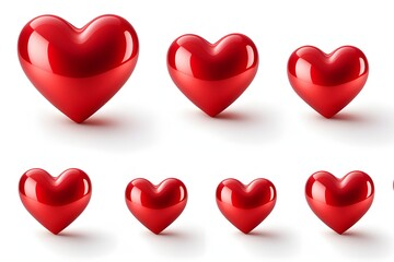 red hearts