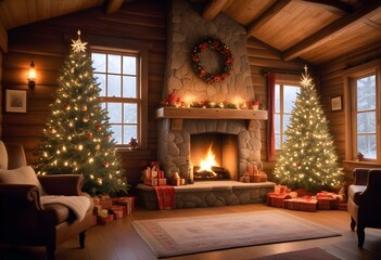 Christmas Cheer by the Fireplace