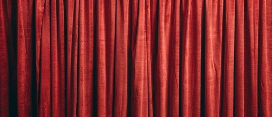 Deep red curtains create a rich, dramatic backdrop, enhancing any setting with their luxurious texture and bold color.