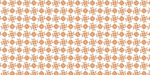 Golden vector floral seamless pattern. Abstract luxury geometric ornamental texture with small flower silhouettes. Gold and white simple ornament in oriental style.