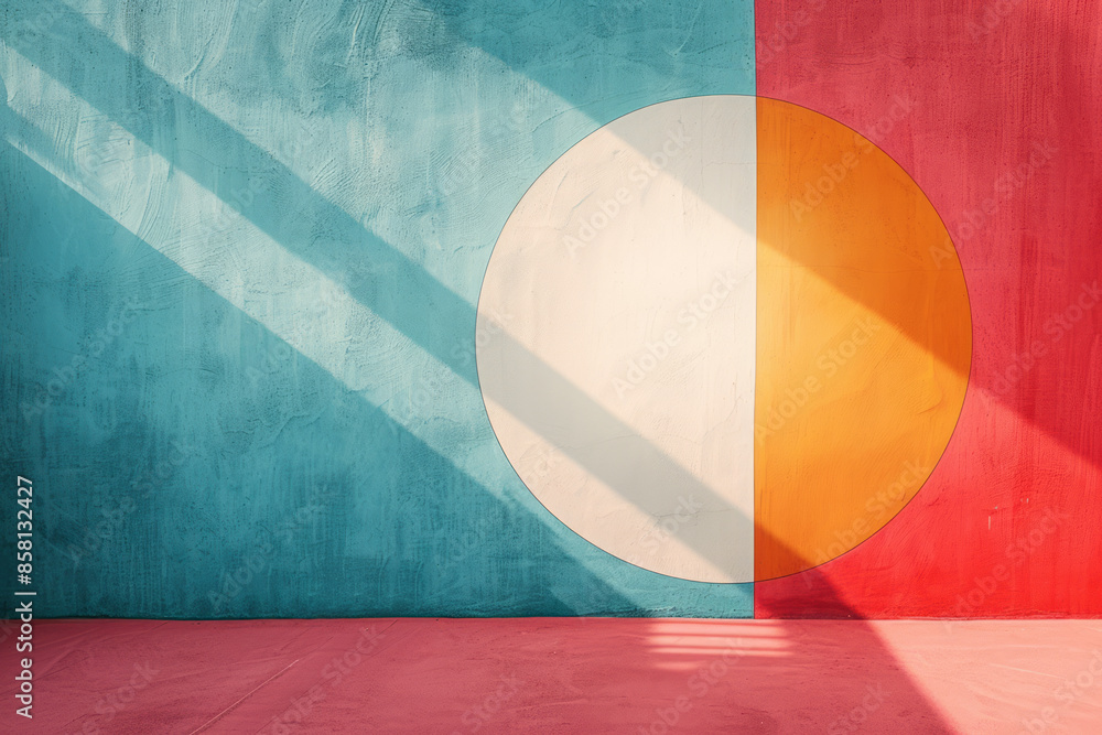 Aufkleber minimalist pastel design with thin geometric patterns in vector format,