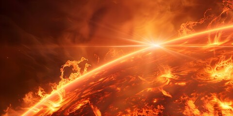 Solar Flares and Prominences A Dynamic View of the Sun's Active Surface. Concept Solar Flares, Prominences, Active Sun Surface, Space Weather, Solar Dynamics