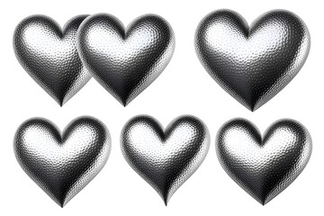 Fototapeta premium silver hearts 