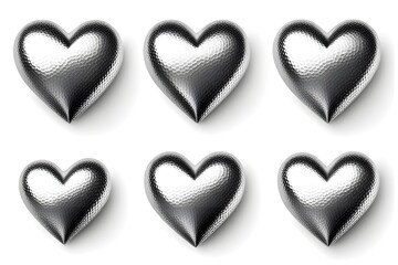 Fototapeta premium silver hearts 