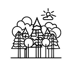 Tree Icon, Forest Icon, Christmas Tree icon, Tree SVG, Tree Illustration, Tree Vector, Forest Icon, Nature Icon, Landscape icons, Farm Icon, Land icon, Mountain Icon, forest svg, camping svg, nature s