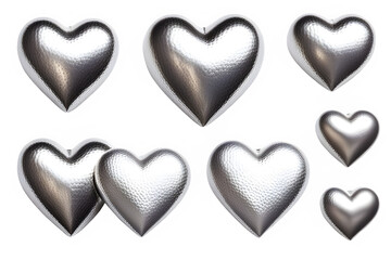 Fototapeta premium silver hearts 