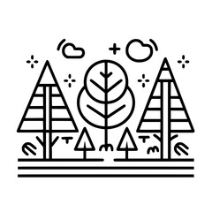 Tree Icon, Forest Icon, Christmas Tree icon, Tree SVG, Tree Illustration, Tree Vector, Forest Icon, Nature Icon, Landscape icons, Farm Icon, Land icon, Mountain Icon, forest svg, camping svg, nature s