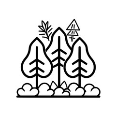 Tree Icon, Forest Icon, Christmas Tree icon, Tree SVG, Tree Illustration, Tree Vector, Forest Icon, Nature Icon, Landscape icons, Farm Icon, Land icon, Mountain Icon, forest svg, camping svg, nature s