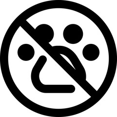 No Animal icon vector illustration asset element