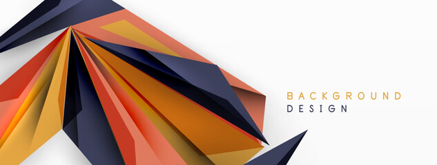 Minimal geometric abstract background. Low poly dynamic triangle design. Trendy techno business template for wallpaper, banner, background or landing