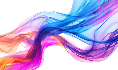 Colorful Abstract Flow on White Background