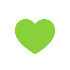 Eco green heart icon. Heart shape Isolated on white background.