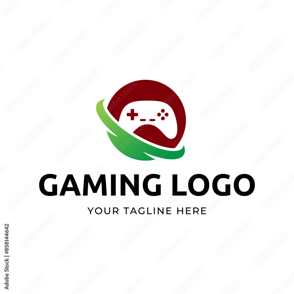 Sticker Game console and video games stick logo design template logo.