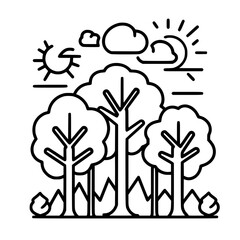 Tree Icon, Forest Icon, Christmas Tree icon, Tree SVG, Tree Illustration, Tree Vector, Forest Icon, Nature Icon, Landscape icons, Farm Icon, Land icon, Mountain Icon, forest svg, camping svg, nature s