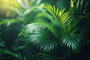 Aesthetically pleasing close-up banner with green palm, world's best winner,