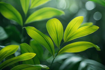 Aesthetically pleasing close-up banner with green palm, world's best winner,