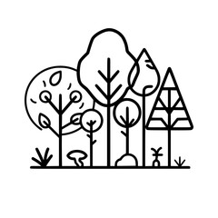 Tree Icon, Forest Icon, Christmas Tree icon, Tree SVG, Tree Illustration, Tree Vector, Forest Icon, Nature Icon, Landscape icons, Farm Icon, Land icon, Mountain Icon, forest svg, camping svg, nature s