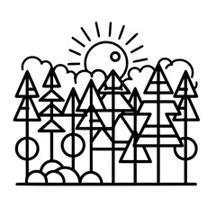 Tree Icon, Forest Icon, Christmas Tree icon, Tree SVG, Tree Illustration, Tree Vector, Forest Icon, Nature Icon, Landscape icons, Farm Icon, Land icon, Mountain Icon, forest svg, camping svg, nature s