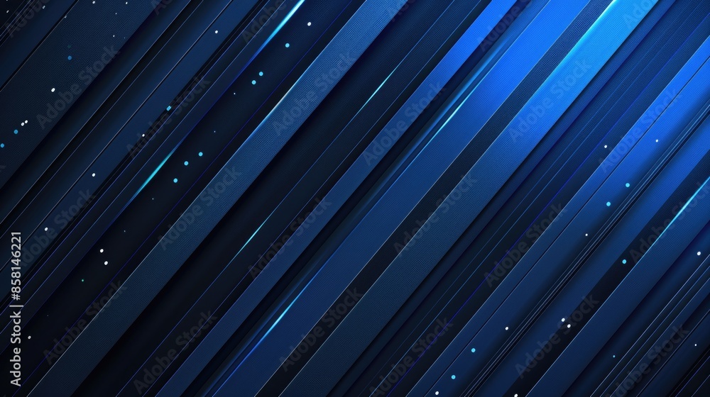 Poster dark blue and black abstract light pattern with gradient, showcasing a clean and modern soft tech di