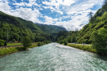 Aare gorge river